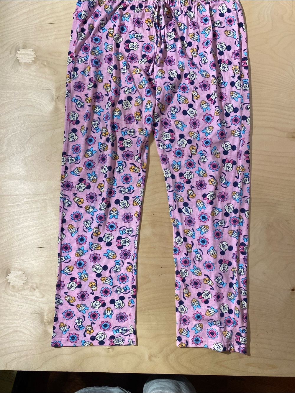 Disney Pink Character Floral Pajama Bottoms Large (RI) - Picture 4 of 8